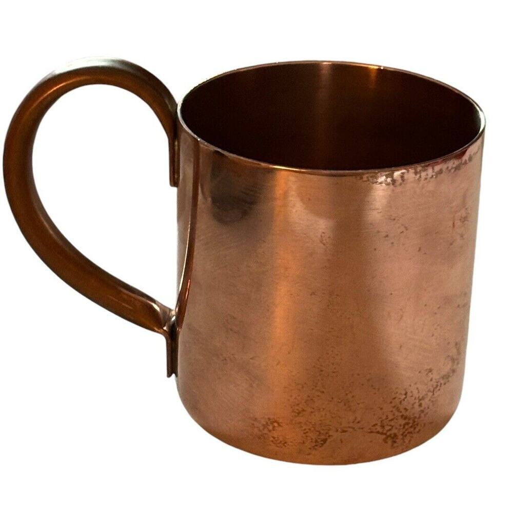 ANTIQUE HEAVY COPPER MOSCOW MULE DRINK CUP MUG MARKED N BULL PRODUCT RARE - Picture 2 of 8